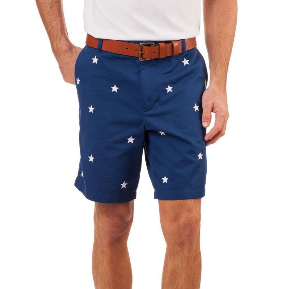 Southern Tide Star Spangled Short Yacht Blue Men’s Size 30 USA RWB Americana